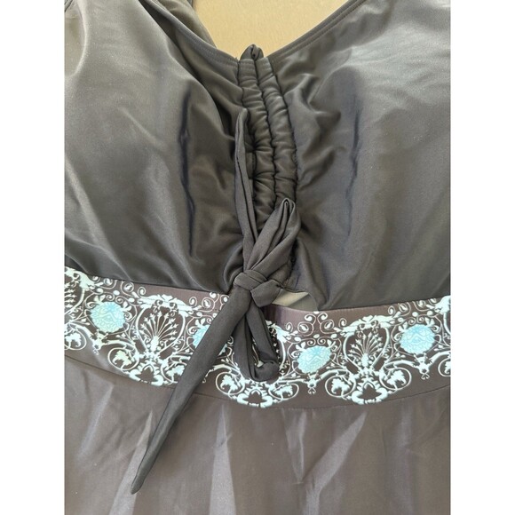 Women's Two-Piece Tankini swimsuit Tummy Control Swim Dress with Boy shorts 22W - Picture 11 of 16